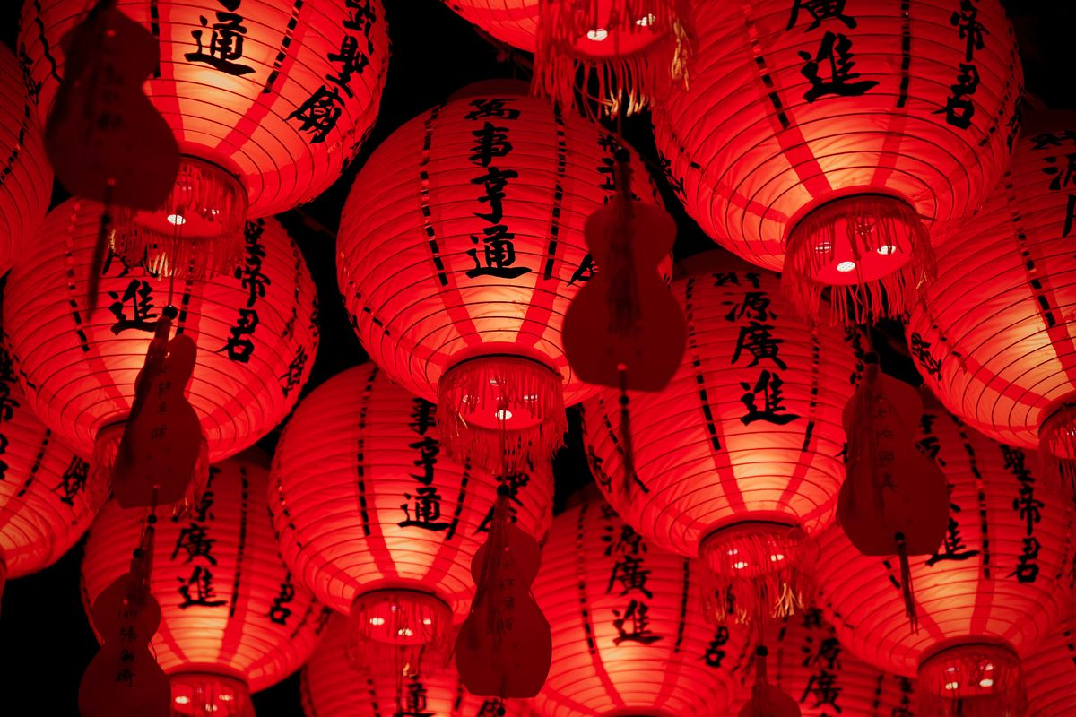 Traditional Chinese red lanterns